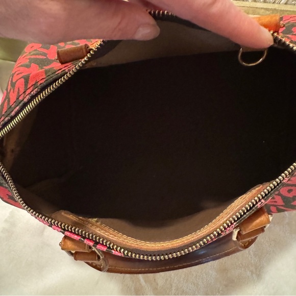 Louis Vuitton Graffiti Pink and Brown Satchel - Picture 8 of 9